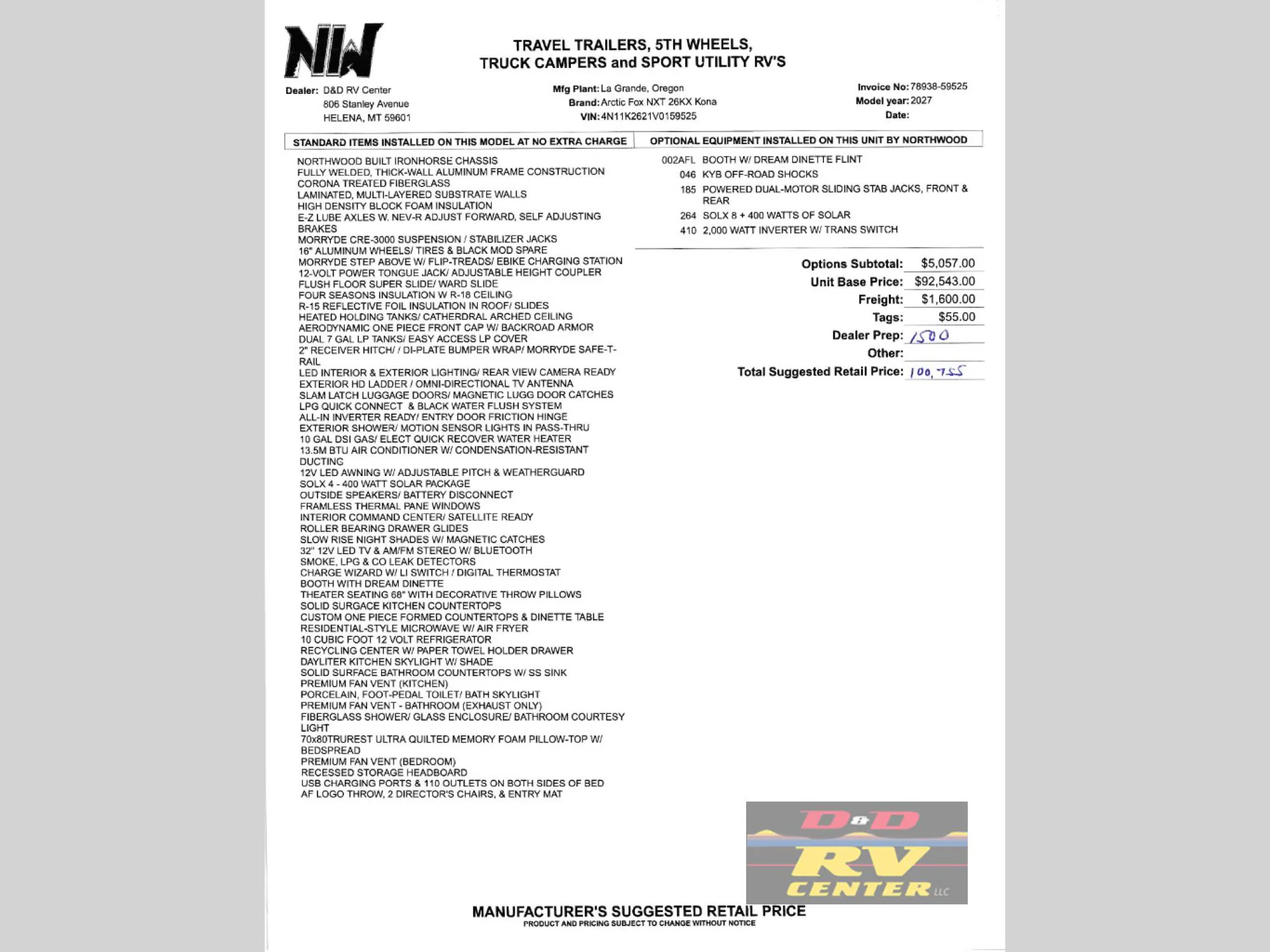2027 Northwood Arctic Fox NXT 26KX - Photo 2