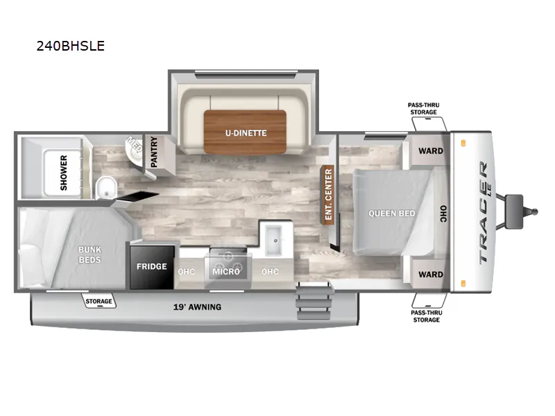 2024 Prime Time Tracer 240BHSLE — Floor plan