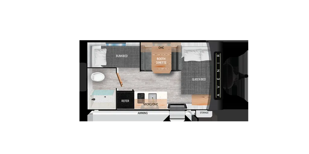2025 Cruiser RV Avenir 17BH floor plan
