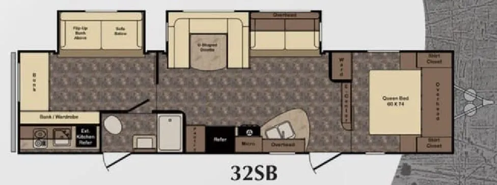 CrossRoads Zinger 32SB floor plan