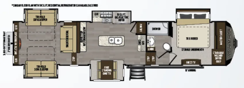 Keystone Avalanche 376RD floor plan