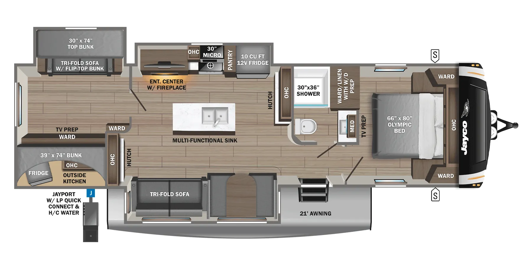 Jayco Eagle HT 312BHOK floor plan