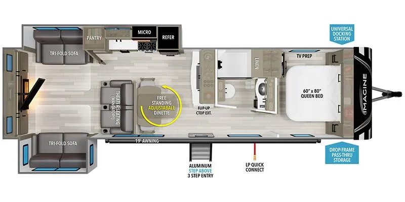 2025 Grand Design Imagine 3100RD - Floor plan