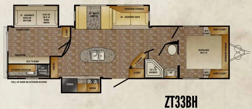 CrossRoads Zinger ZT33BH floor plan