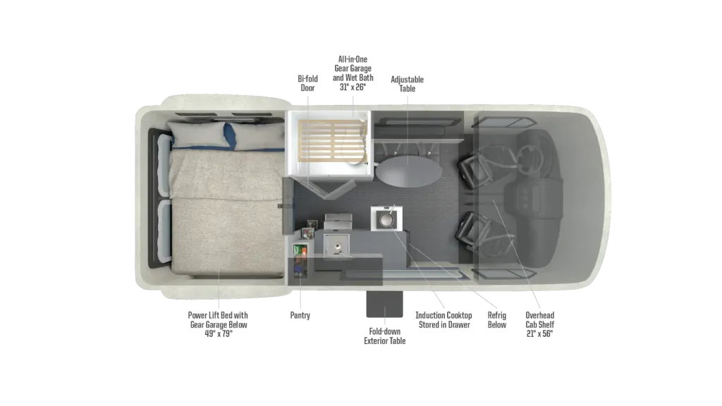 2027 Winnebago Revel Sport 44C floor plan