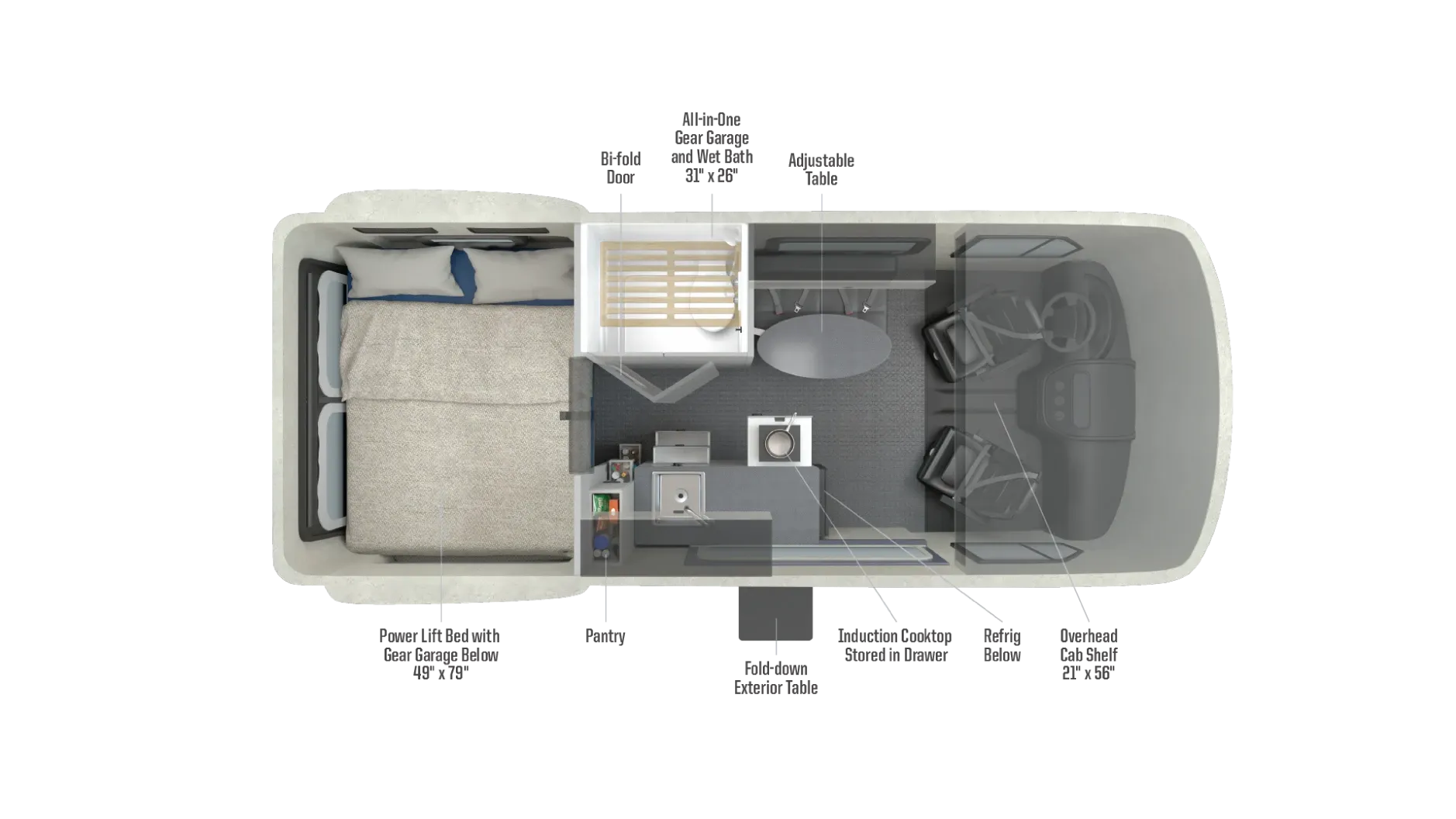 2027 Winnebago Revel Sport 44C - Floor plan