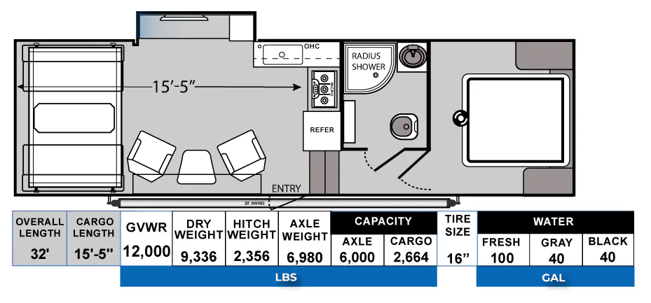 Genesis Supreme Blazen B295LTE floor plan