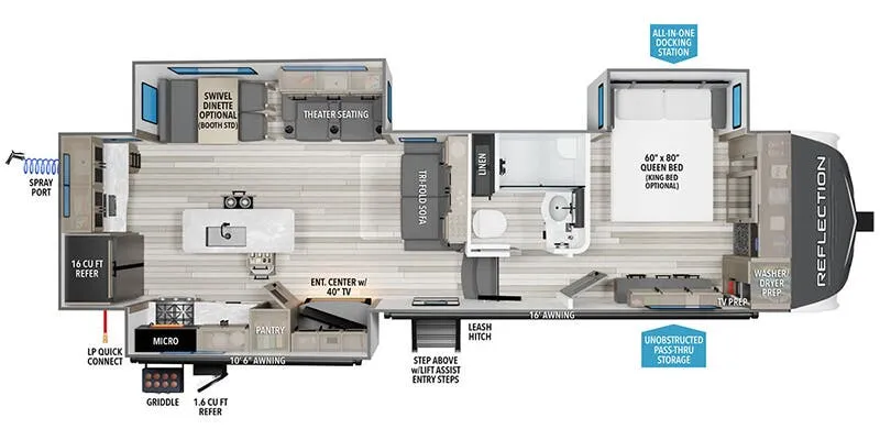 2025 Grand Design Reflection 320MKS floor plan