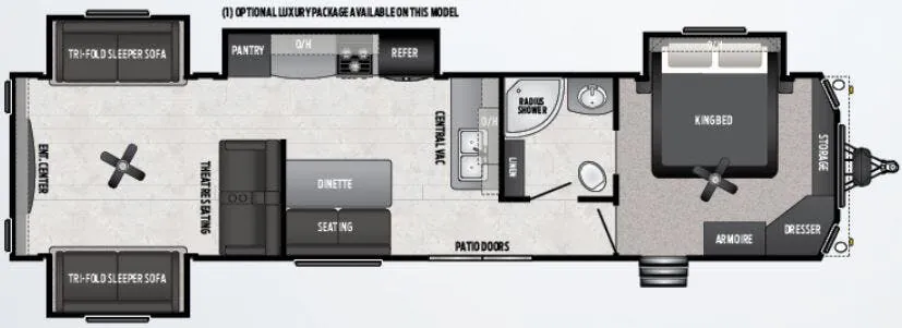 Keystone Retreat 391RDEN floor plan