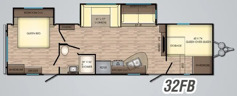 CrossRoads Volante 32FB floor plan