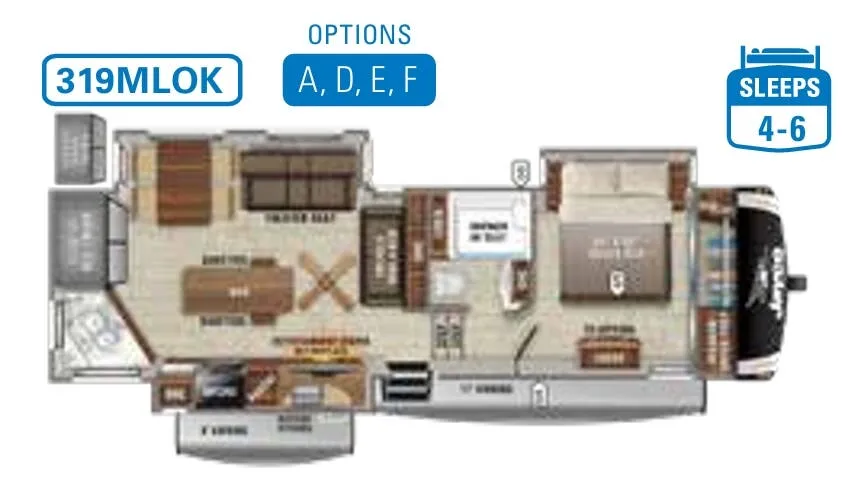 Jayco Eagle 319MLOK floor plan
