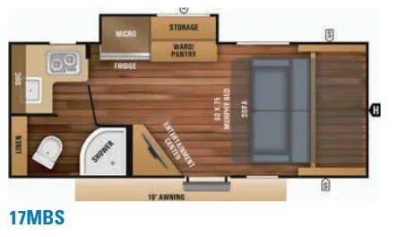 Jayco Hummingbird 17MBS floor plan