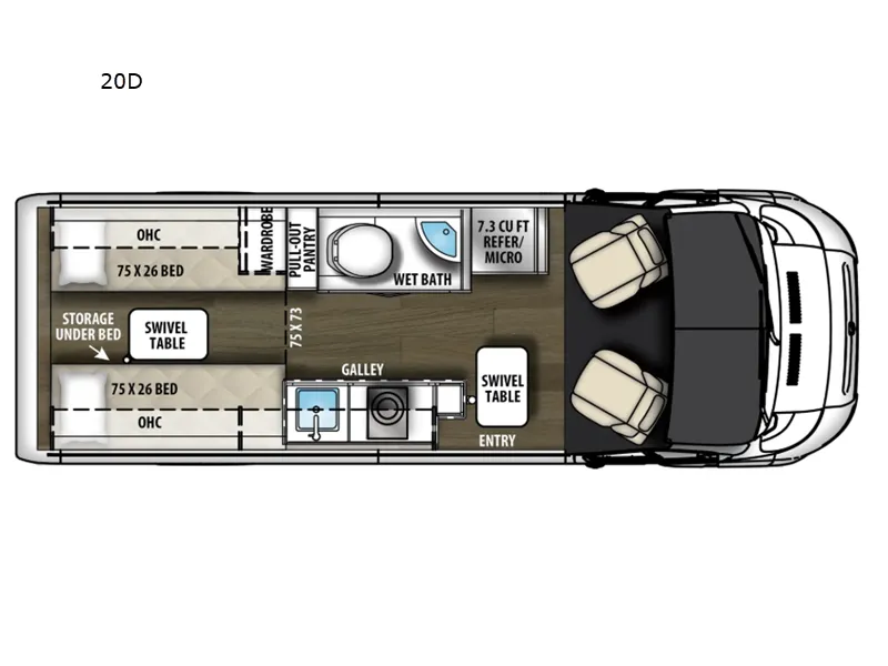 2026 Coachmen Nova 20D floor plan