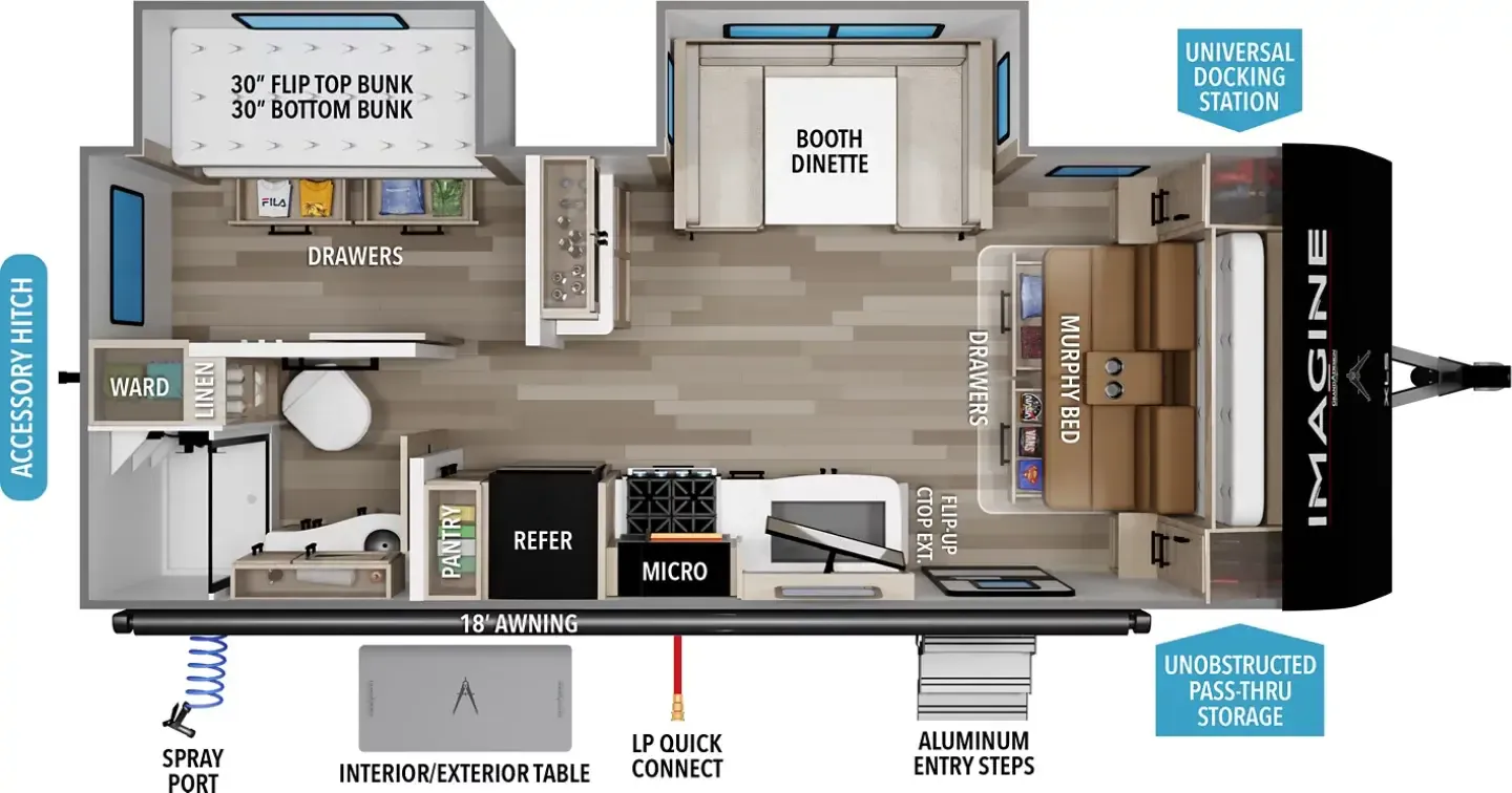 Grand Design Imagine XLS 22BHE floor plan