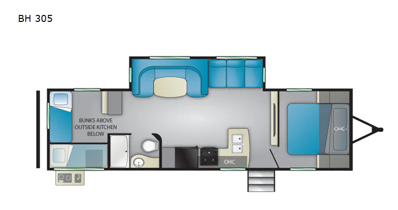 2021 Heartland Pioneer PI BH 305 - Floor plan