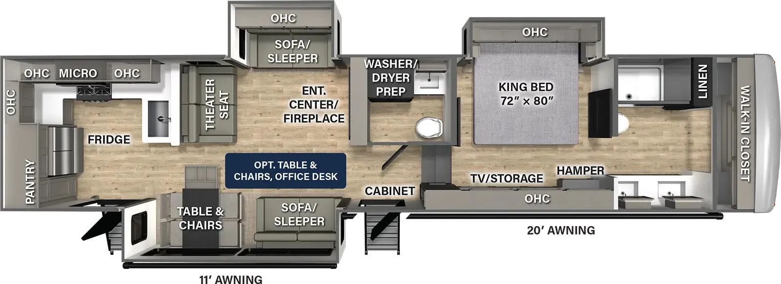 Forest River Columbus 384RKH floor plan