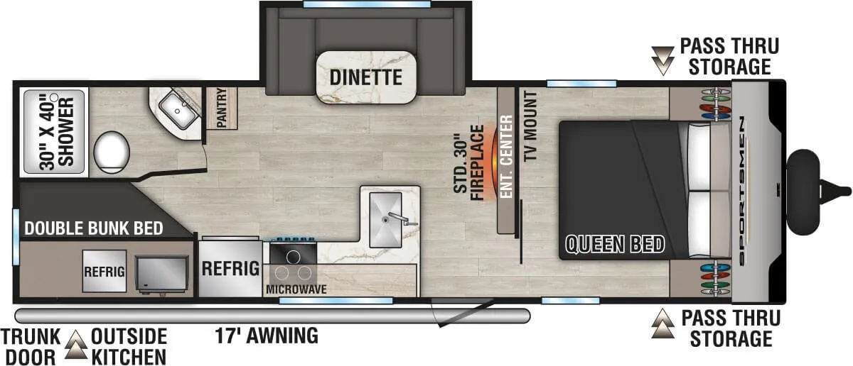 K-Z Sportsmen SE 241BHKSE floor plan