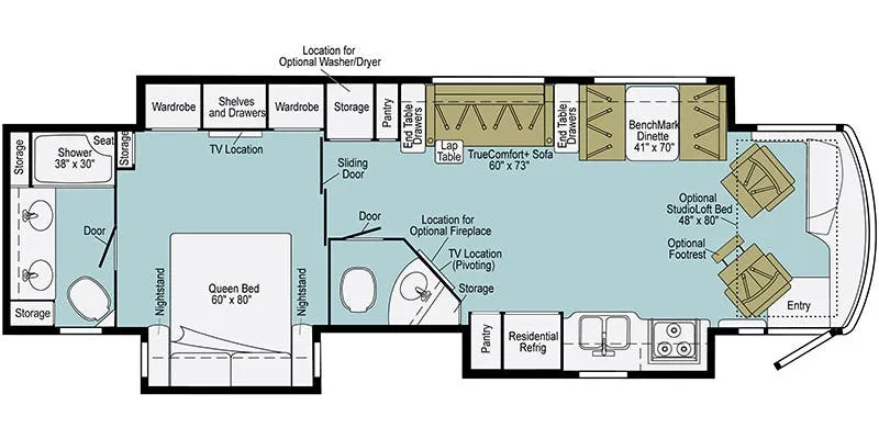 2019 Winnebago Forza 38F - Floor plan