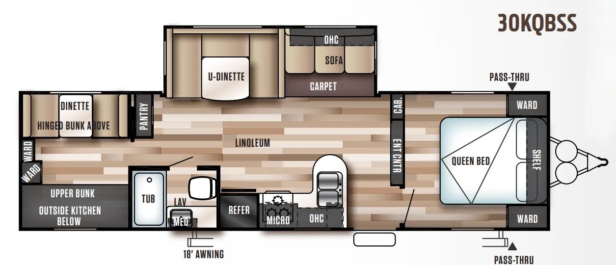 Forest River Wildwood 30KQBSS floor plan