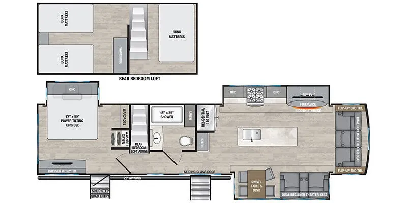 Alliance RV Benchmark 42LFT floor plan