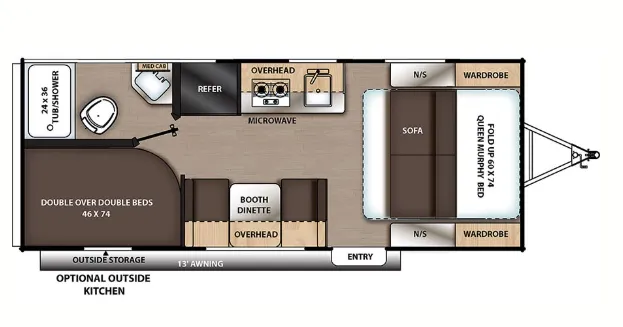Coachmen Catalina Summit Series 7 7 184DBK floor plan