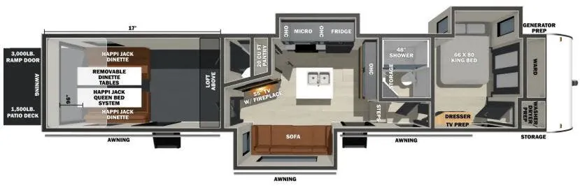 Forest River Sandstorm 4017GX floor plan