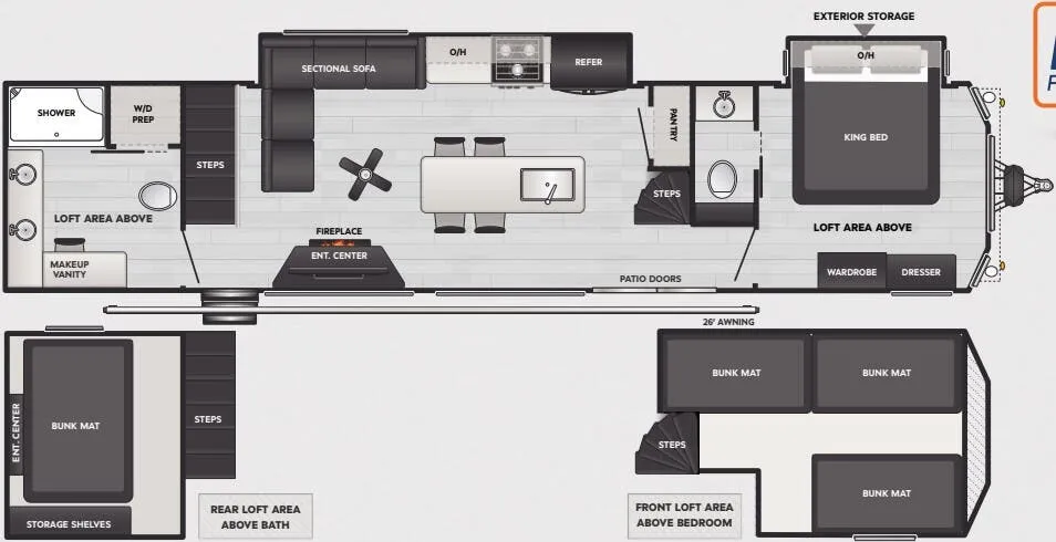 2025 Keystone Retreat 391HBDL - Floor plan