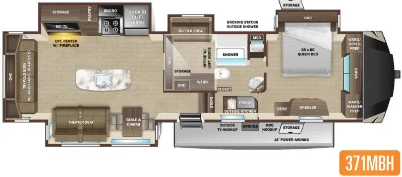 Highland Ridge Mesa Ridge 371MBH floor plan