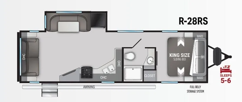 Cruiser RV Radiance 28RS floor plan