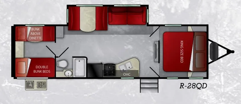 Cruiser RV Radiance 28QD floor plan