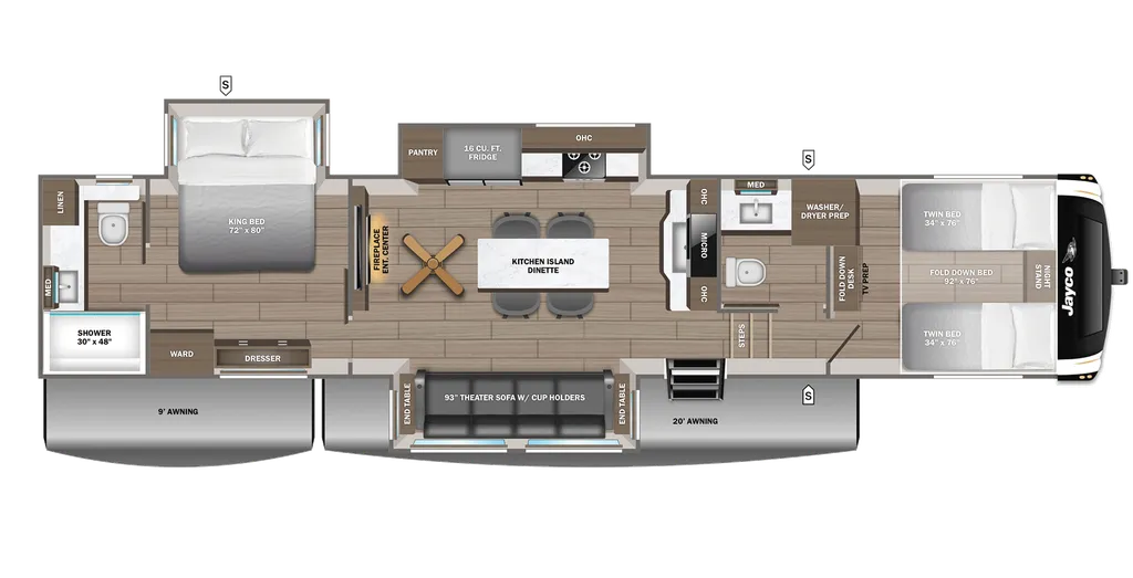 2027 Jayco Eagle 367TBTS floor plan