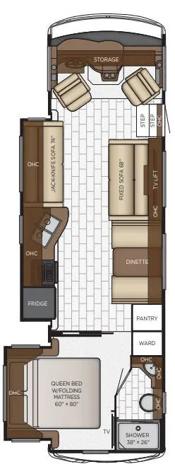 Newmar Bay Star Sport 3112 floor plan