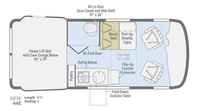 Winnebago Revel 44E floor plan