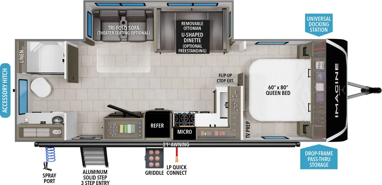 2022 Grand Design Imagine 2600RB - Floor plan