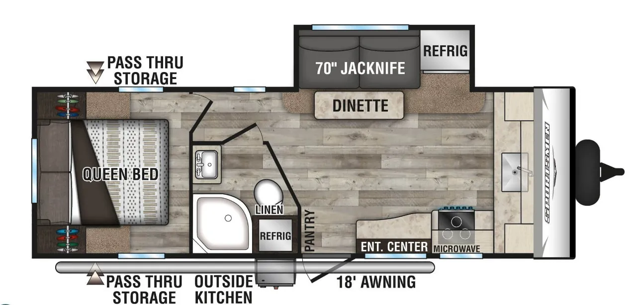 2022 K-Z Rv Sportsmen Se 231FKKSE — floor plan