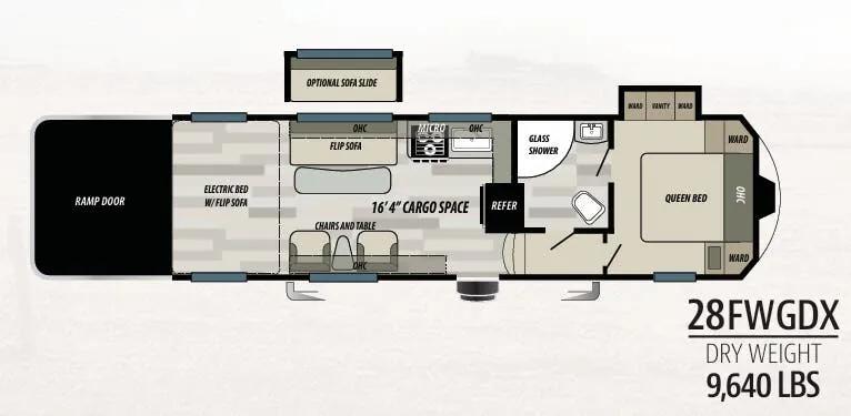 Forest River Shockwave 28FWGDX floor plan