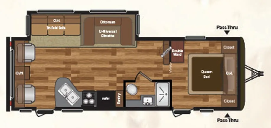 Keystone Hideout 26RLSWE floor plan