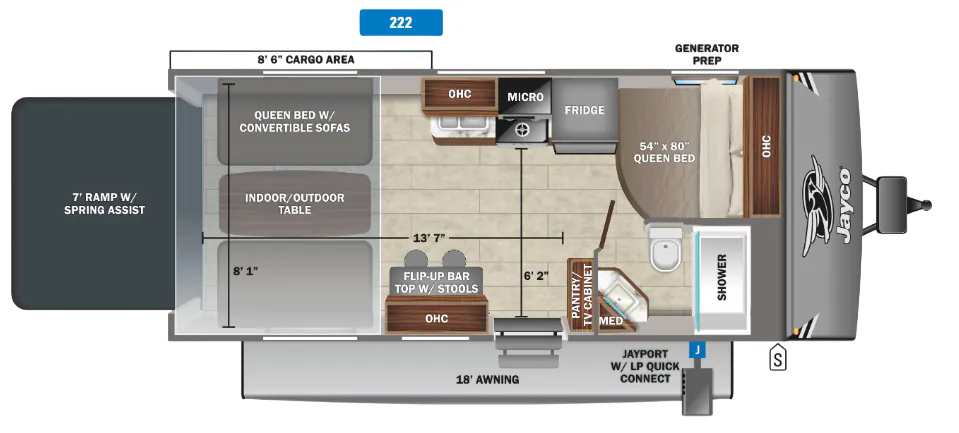 Jayco Octane 222 floor plan