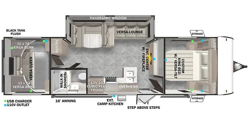 Forest River Salem Cruise Lite Northwest 28VBXL floor plan