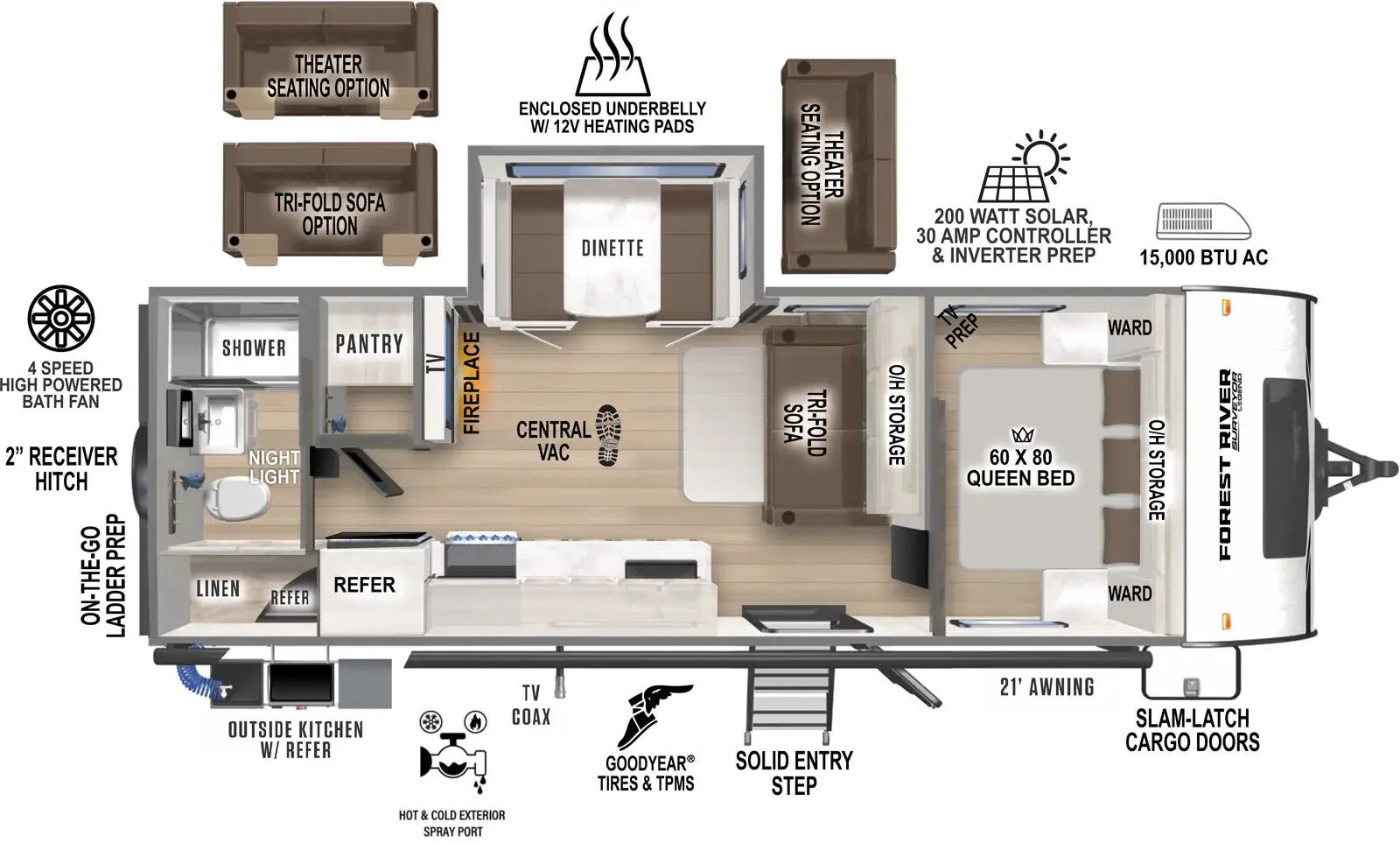 2025 Forest River Surveyor Legend 252RBLE - Floor plan