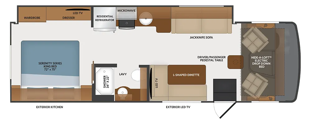 2026 Fleetwood Flair 29M floor plan