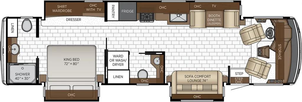 2027 Newmar Bay Star 3639 floor plan