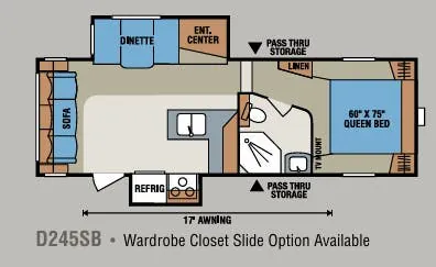 K-Z Durango 1500 D245SB floor plan