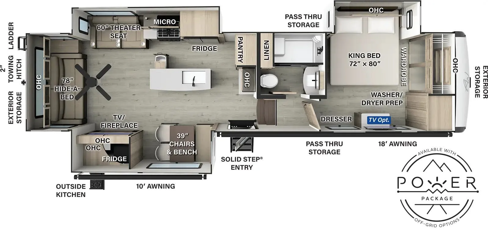 Forest River Rockwood Signature R372RL floor plan
