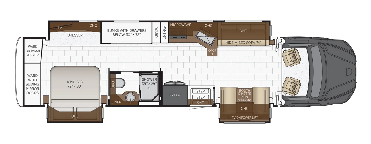 Newmar Super Star 4065 floor plan