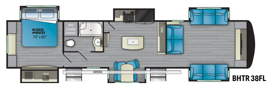 Heartland Bighorn Traveler 38FL floor plan
