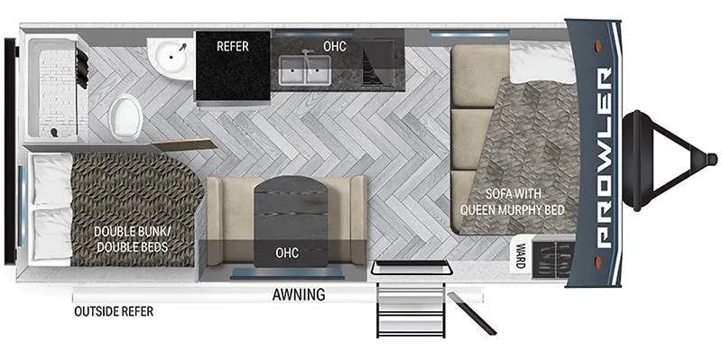 2024 Heartland Prowler 172BHX - Floor plan