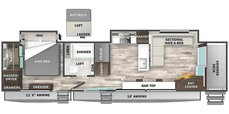 2024 Forest River Cedar Creek Cottage 40CFD - Floor plan
