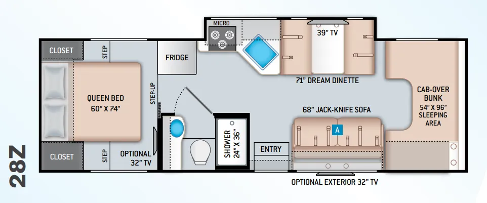 Thor Motor Coach Chateau 28Z floor plan