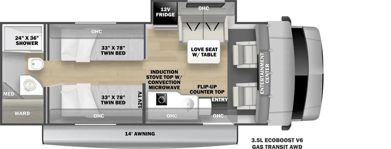 Forest River Solera TS237 floor plan